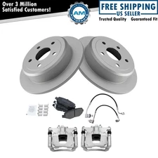 Rear Brake Pad & Rotor Kit Semi-Metallic Premium G-Coated For 07-13 Wrangler