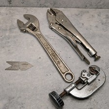 Vintage Craftsman Usa Tool Lot Adjustable Wrench Locking Pliers Gauge Cutter Vintage Craftsman Usa Tool Lot Adjustable Wrench Locking Pliers Gauge Cutter
