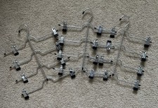 2 Pack 4-Tier Metal Skirt Hangers Pants Shorts Space Saving Hangers with Clips