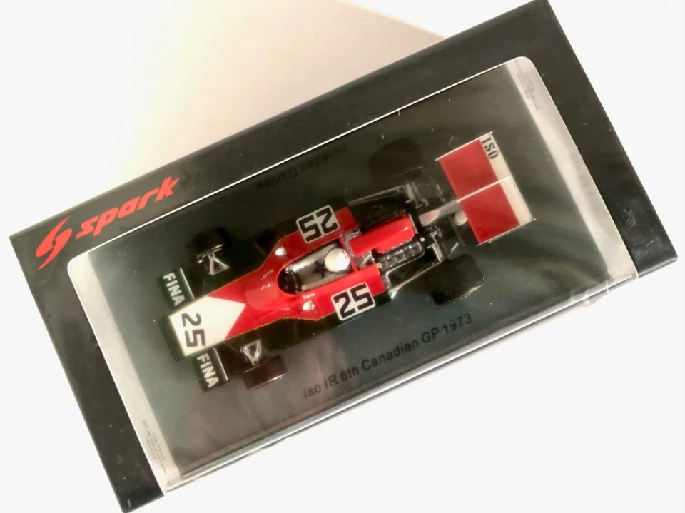 F1 1/43 Spark S7575 Iso IR N°25 H.Ganley 6th Canadian GP 1973, New, Never Opened - Immagine 2 di 3