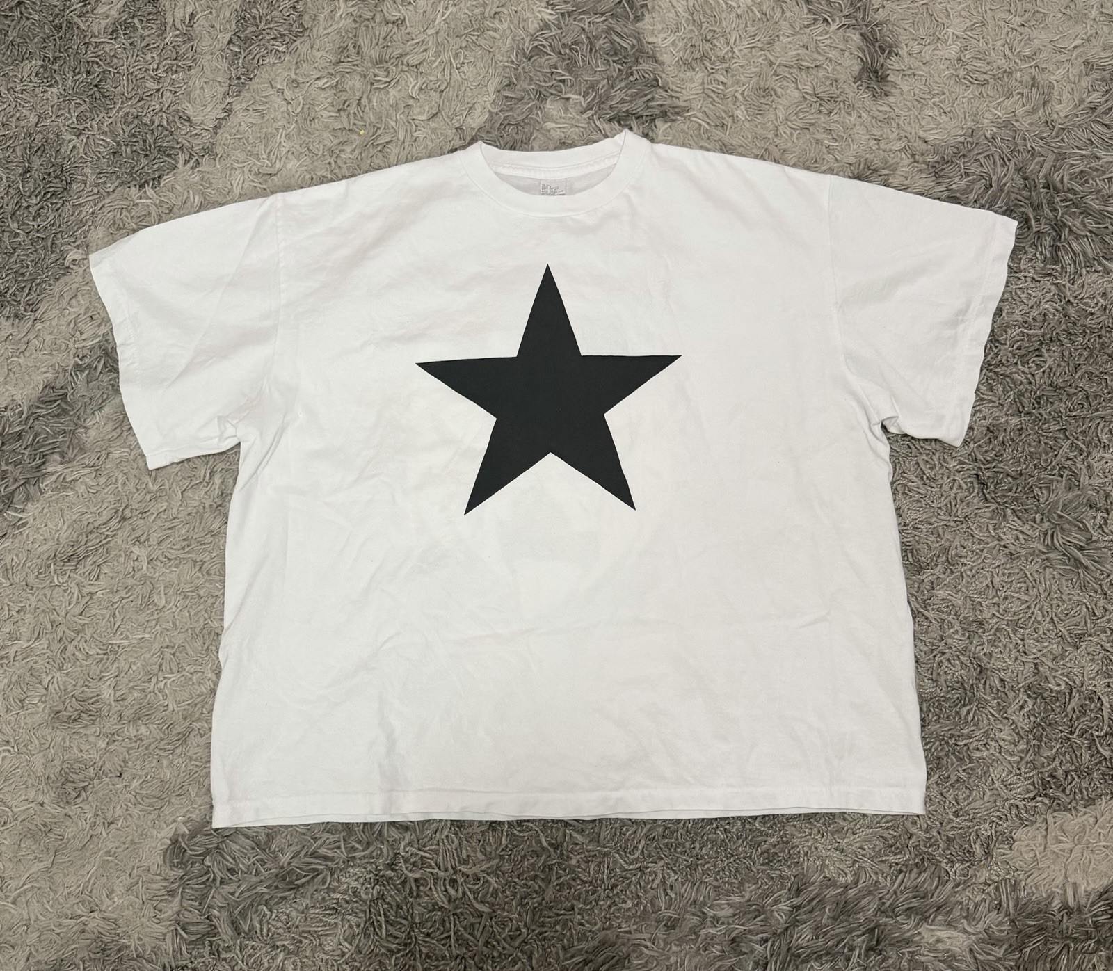 Yeezy Bully Clothing TS-07 Concert Merch Tee White Black Star Mask Size 3 Rare image 4