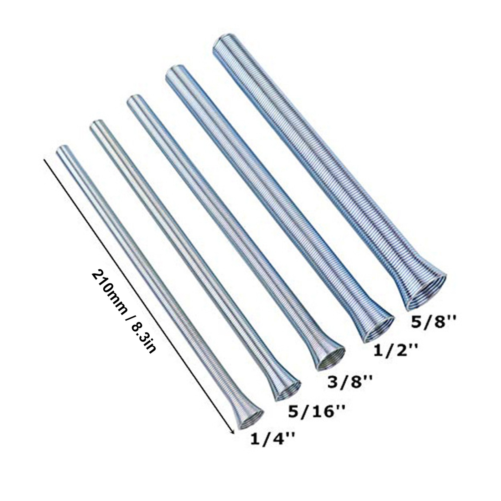 New 5Pcs Bender Spring Flexible Curved Tube Set Bending Accessories For Copper