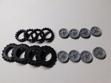 Set of 8 K'Nex Wheels and Tires