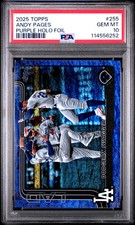 2025 TOPPS #255 ANDY PAGES/JASON HEYWARD/TEOSCAR HERNANDEZ 71/250 PSA 10