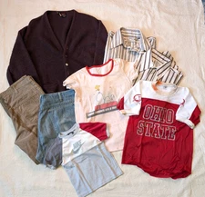 Vintage Clothing 8 Piece Misc. Men's/Youth/Women's 60s/70s Sweater Denim *Flawed