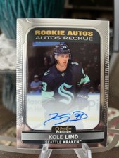 2021-22 O-Pee-Chee Platinum Rookie Autos Kole Lind #R-KL RC Autograph Kraken