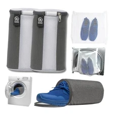 ComfyHomey Shoe Laundry Bag Set: 2 Pack Shoe Washing Machine Bag + Reusable 