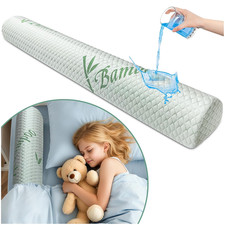 Waterproof Baby Bed Bumper for Toddler with Adjustable Band Soft Kid Foam Rail