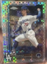 2025 Topps Chrome #38 Justin Wrobleski X-FRACTOR (RC) Dodgers