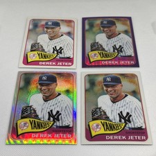2014 Topps Heritage Base/Chrome Derek Jeter  #THC-433 & 433 4 Card Lot /565 /999