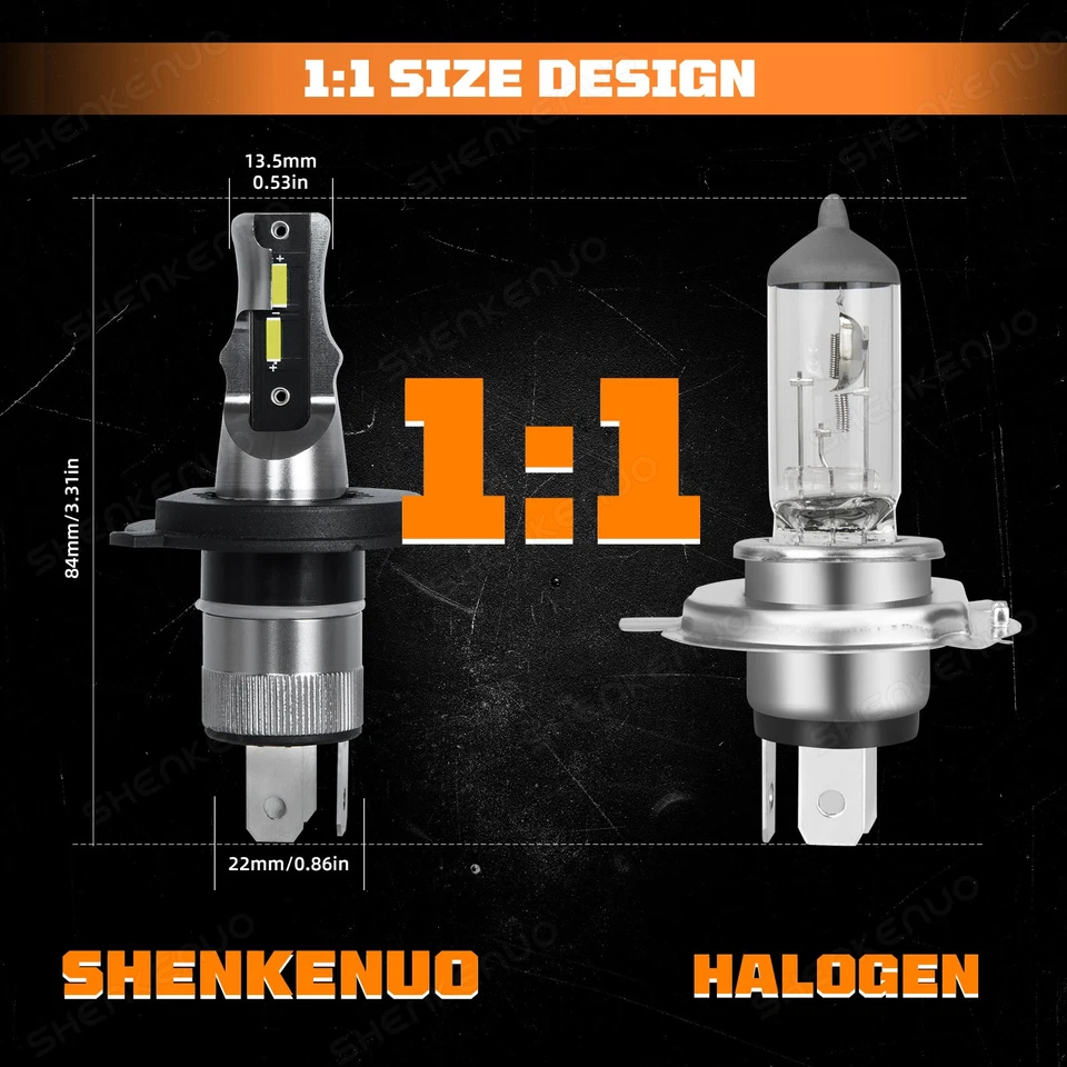 Pair 7" LED Headlights fit for Chevrolet C10 Pickup 1962 1963 1964 1965-1980 - Image 3 of 4