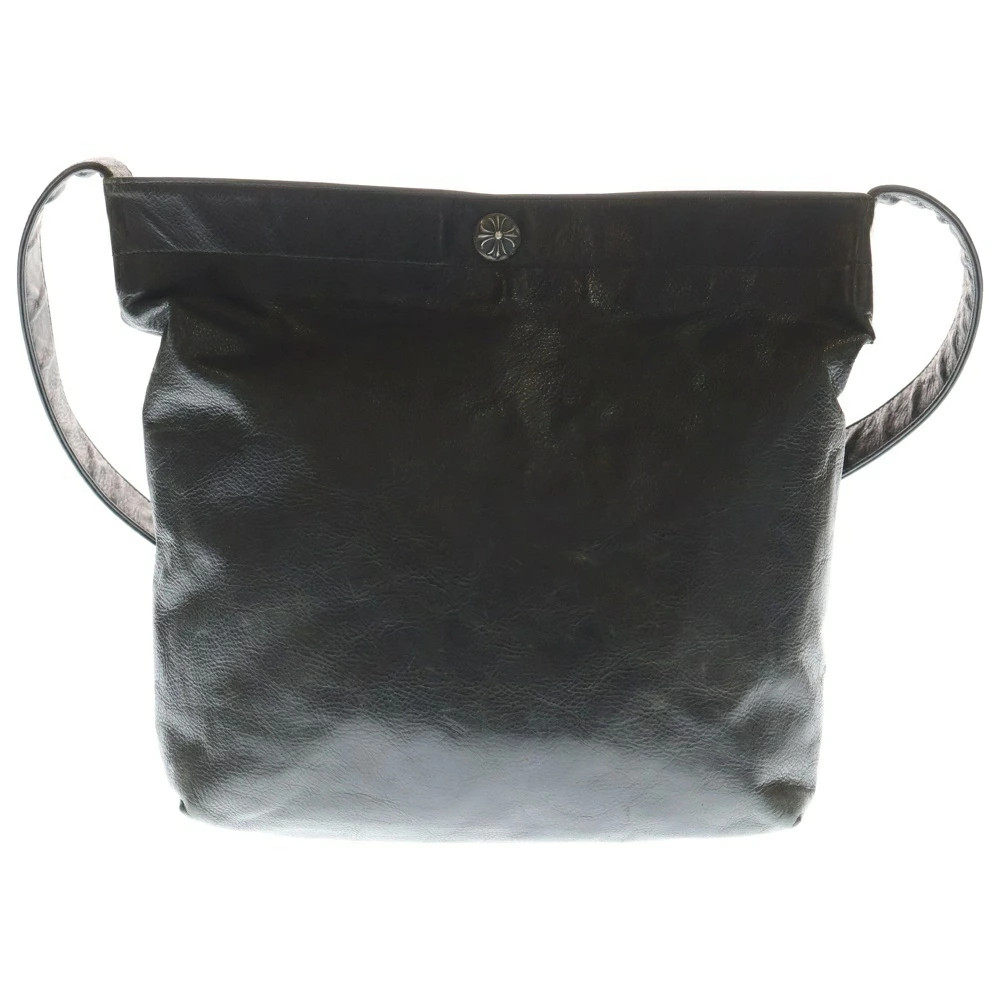 Chrome Hearts Cross Ball Button Leather Shoulder Bag Black