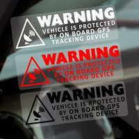 5 x Stickers On Board GPS Tracking Device Signs Security Alarm Tracker Black