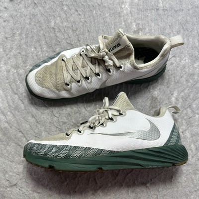 Nike Michigan State Spartans Vapor Speed Turf Cleats White Green Mens US Size 12