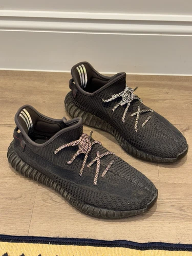 Adidas YEEZY Boost 350 V2 NERE scarpe da ginnastica riflettenti UK10.5
