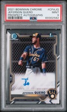 Jeferson Quero 2021 Bowman Chrome Prospect 1st Auto PSA  9