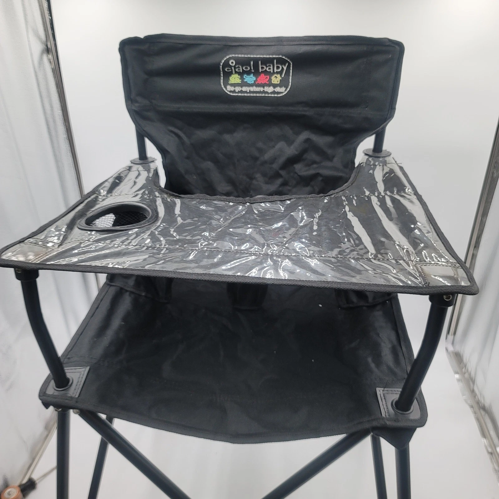 Ciao! Baby Portable Highchair Black Folding Camping Bag Chair High Chair HB 2000