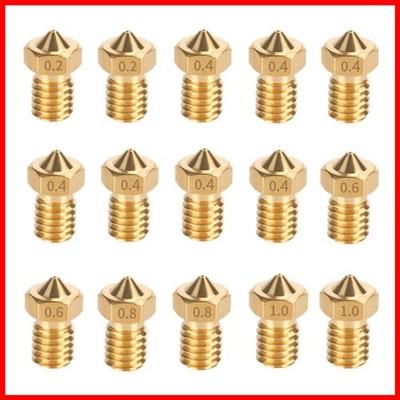 LANKEGU 15PCS Brass Nozzles Kit Anycubic Kobra, 3D Printer 7PCS 0.4mm Nozzles