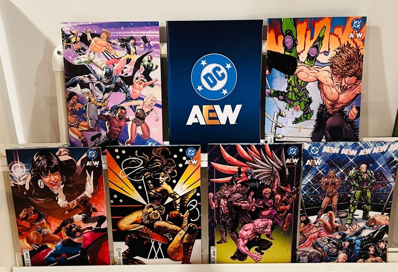 LOT OF 7 DC X AEW #1A/B/C/D/ #2A/B/C VARIANTS  DC ORLANDO 2026 NM/NM+
