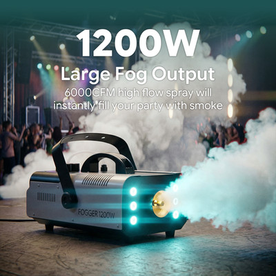 1200W Nebelmaschine Kabellos RGB 6 LED Bühnenlicht Rauchmaschine Party DJ Show