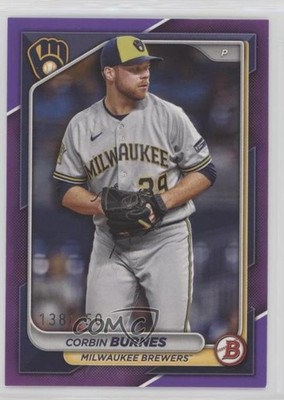 2024 Bowman Purple Border 138/250 Corbin Burnes #45 0xi8