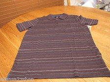Men's Quiksilver Lowery Polo stripe shirt grey 45 S SM 108245 MM007 surf skate