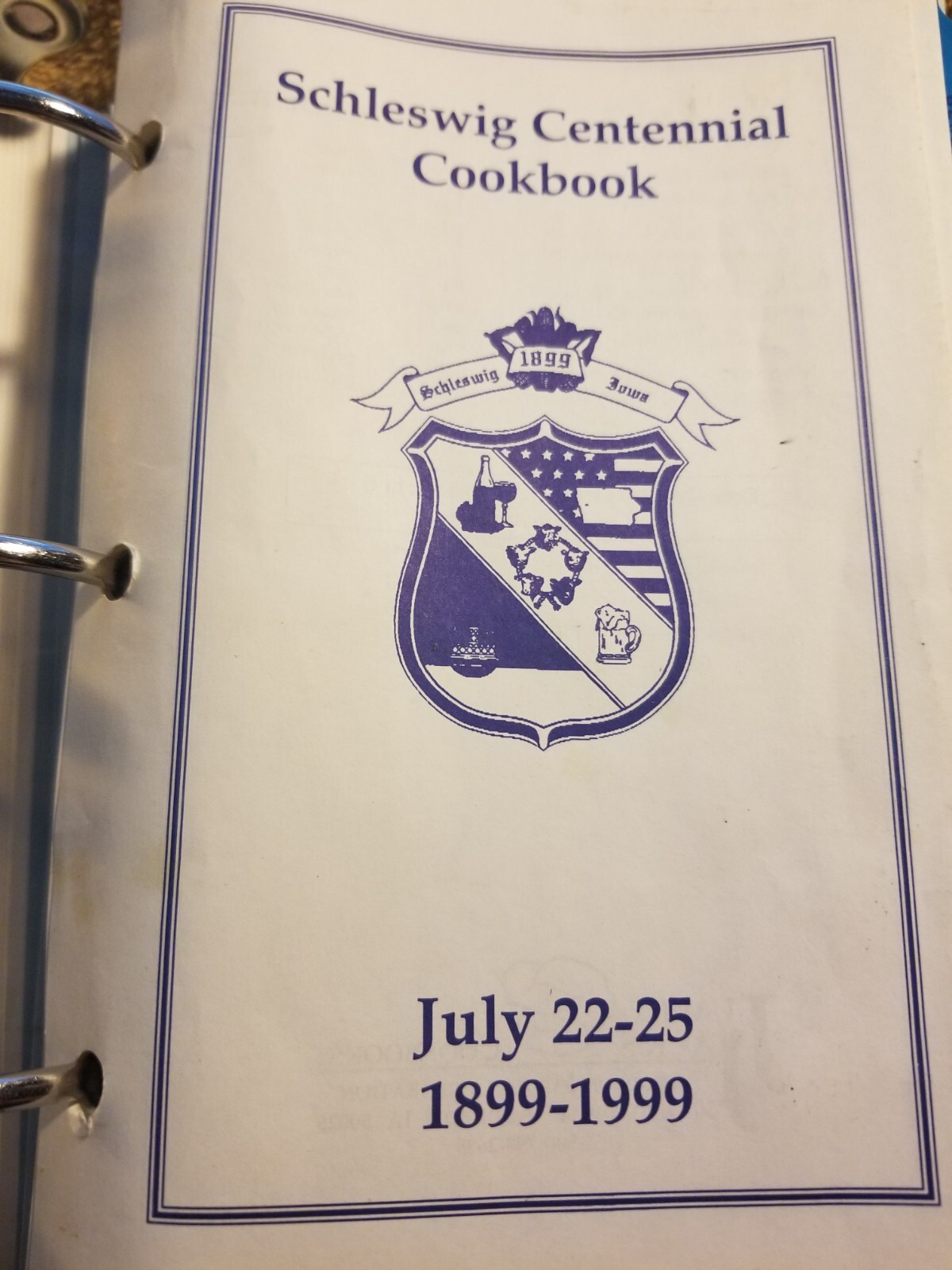 SCHLESWIG CENTENNIAL COOKBOOK SCHLESWIG, IOWA eBay