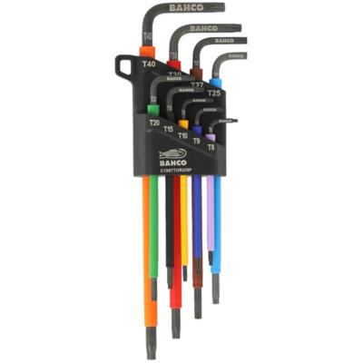 Bahco Winkelschlüsselsatz Multicolour TORX  mit Farbcodierung 9 teilig