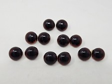 6 pair VTG Zims 21mm Deep Brown Eyes Plastic Safety Amigurumi Crochet Craft Doll