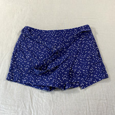 Vineyard Vines Skirt Skort Womens 10 Blue White Polka Dot Tie 30" Waist Casual