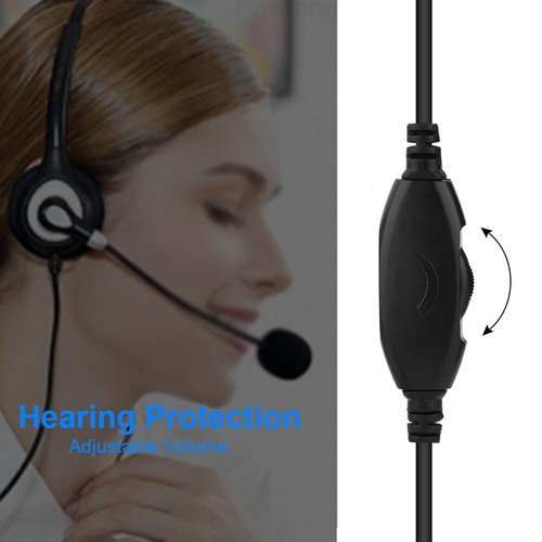 Cordless Phone Headset Adjustable Noise Cancelling 2.5mm Telephone Headset C VIS - Afbeelding 4 van 8