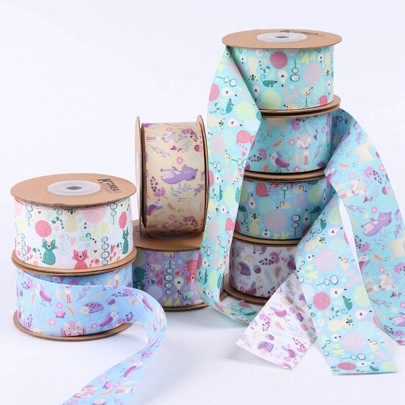 1 Rollo Lindo Fruta Gato Animal Cinta Estampada para Pelo Sombrero Moño Accesorios Hágalo Usted Mismo Nuevo Foto 2 de 4