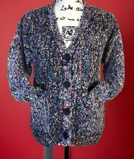 BB Dakota Steve Madden Surprise Me Cardigan Wool Metallic Lurex Blend Sz XS