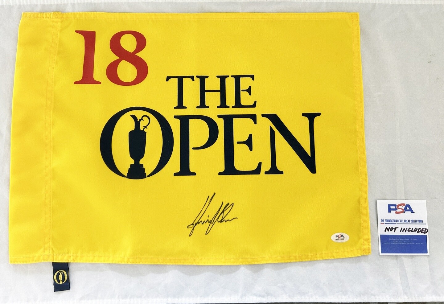 Henrik Stenson Signed Flag British Open PSA/DNA COA 