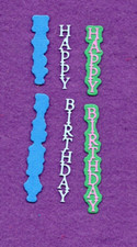 HAPPY BIRTHDAY 33 vertical with background die cuts scrapbook cards