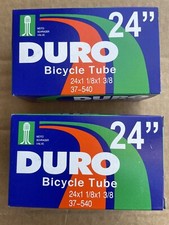2 PACK of 24x 1 3/8 Bicycle Inner Tubes Road Bikes 24 x 1 3/8 QUALITY DURO
