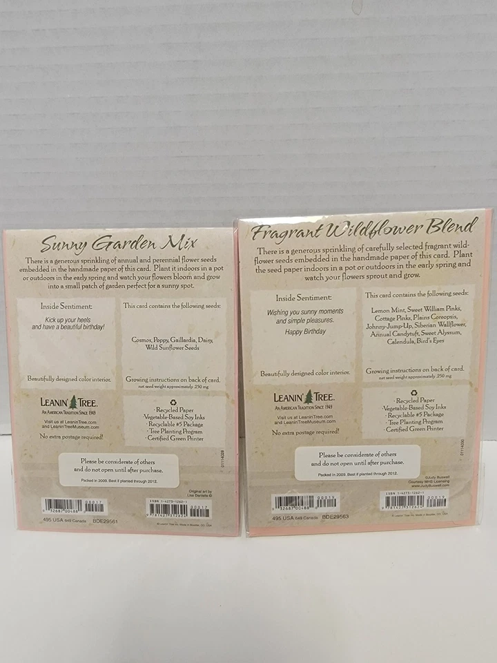 Leanin Tree Peggy Abrams Greeting Card The Seeds are in the Paper Birthday X 6 - Image 3 of 4