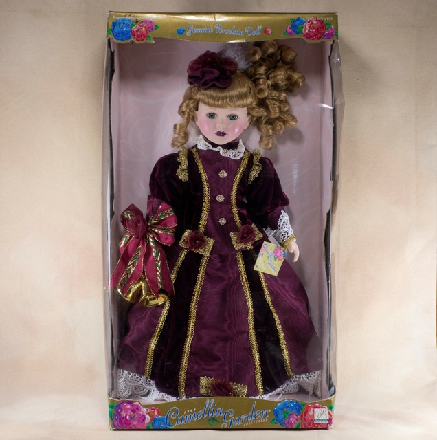 Brass Key Camellia Garden Collection Porcelain Girl Doll 16" New In Box