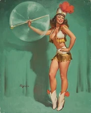GIL ELVGREN Pin-Up Poster or Rolled Canvas Print "Baton Twirler"