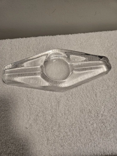 Cigar Blenko Clear Heavy Art Glass Hand Made Ashtray
