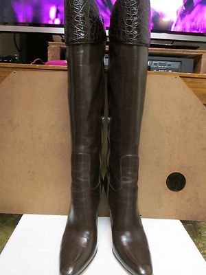 Gucci Chocolate Knee High Boots 7.5 B