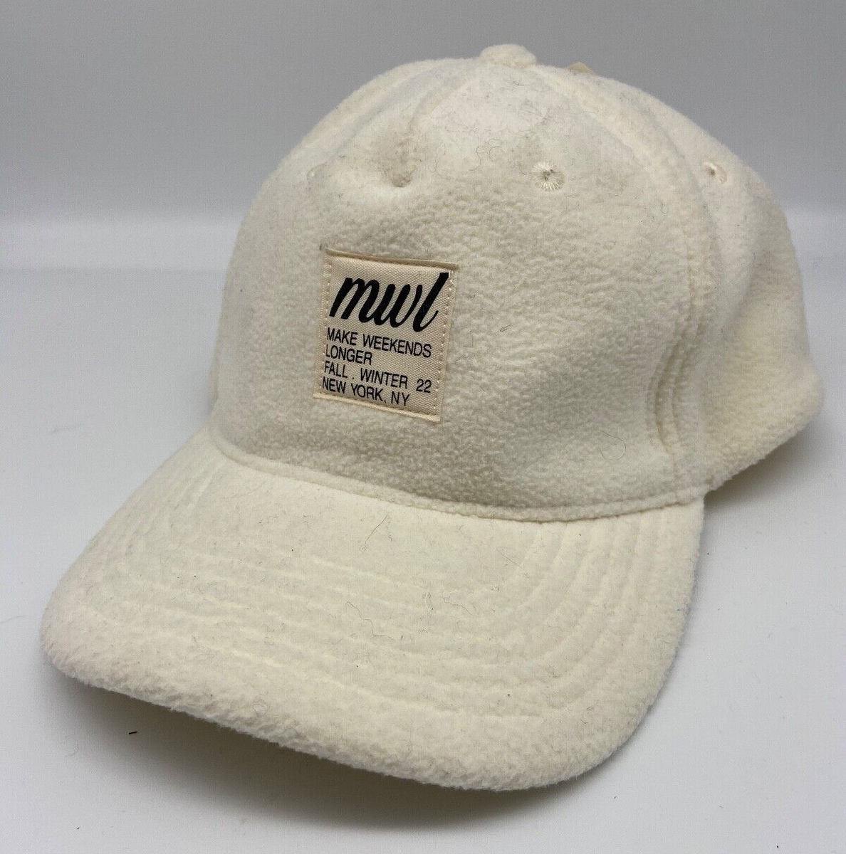 Madewell MWL Baseball Cap Unisex One Size Fleece Ivory Adjustable Make  Weekends