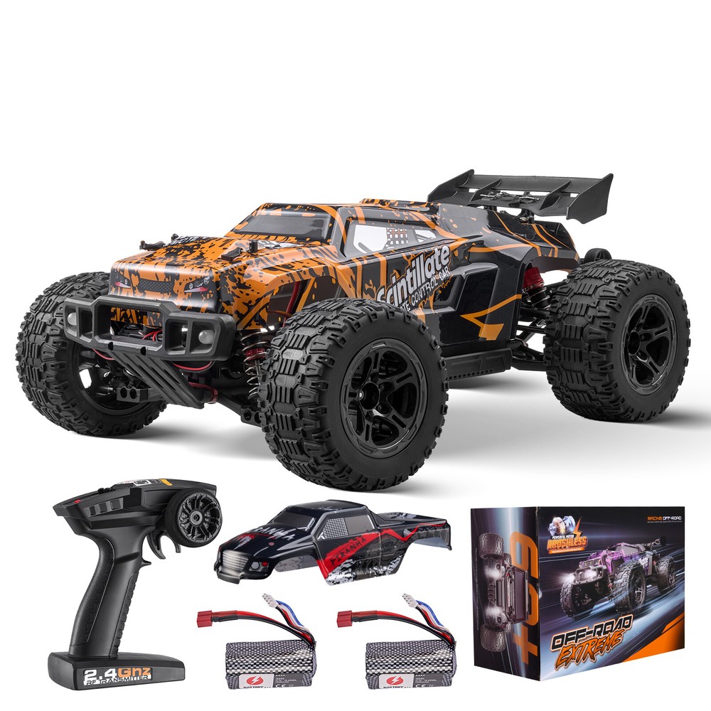 Remote Control Off-Road Truck 1:10 Scale All Terrain 4WD Brushless Car for Kids