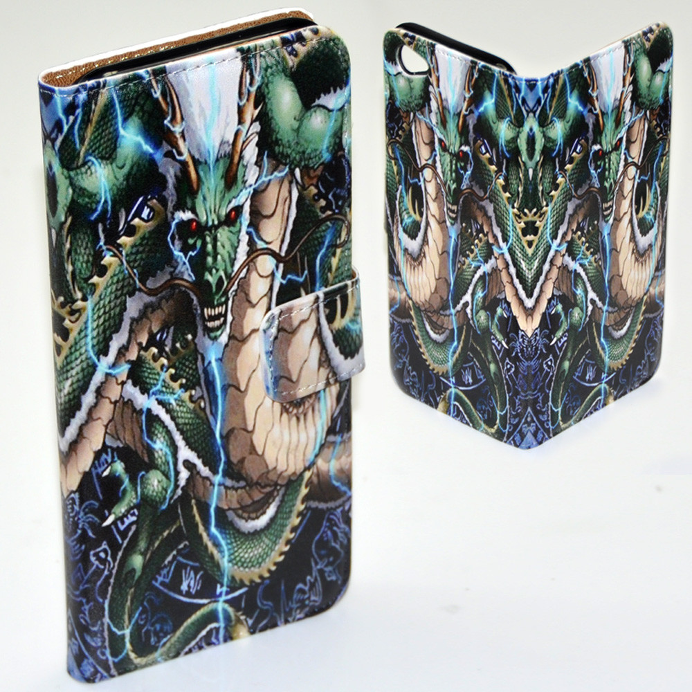For OPPO Series - Dragon Theme Print Wallet Mobile Phone Case Cover #1 - Foto 7