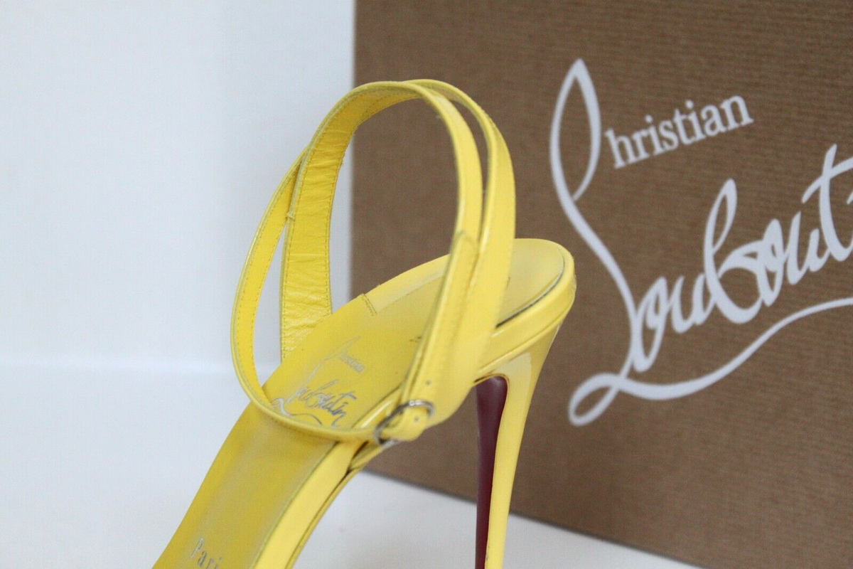 New sz 9.5 / 40 Christian Louboutin Loubi Girl Yellow Patent