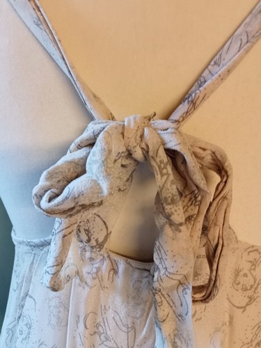 Barbara Halaraki For Top Shop Pure Silk Pale Pink Strappy Top Sz12 - Picture 7 of 9