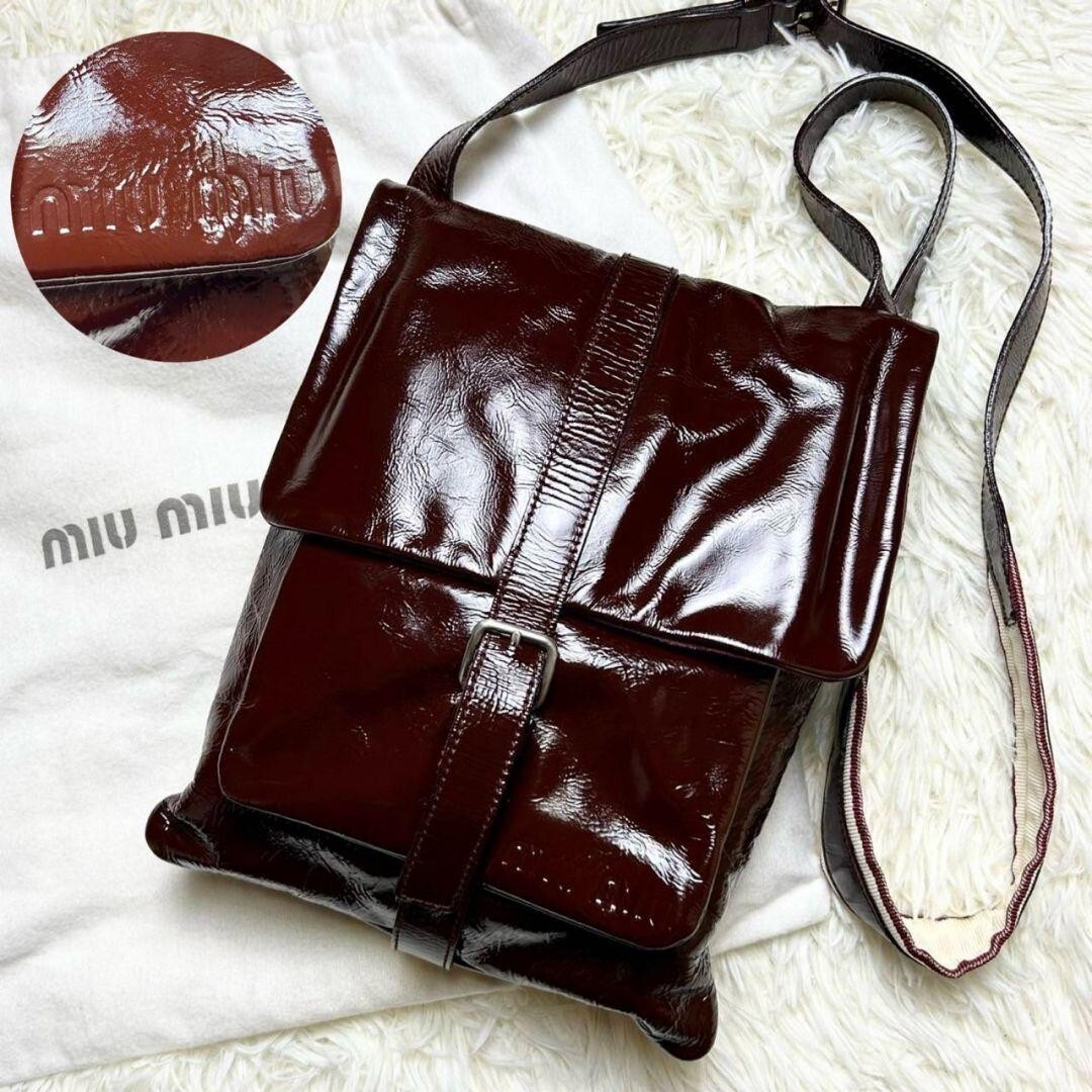 Miu Miu 90s Archive Brown Patent Leather Shoulder Bag Miu Miu 90s Archive Brown Patent Leather Shoulder Bag