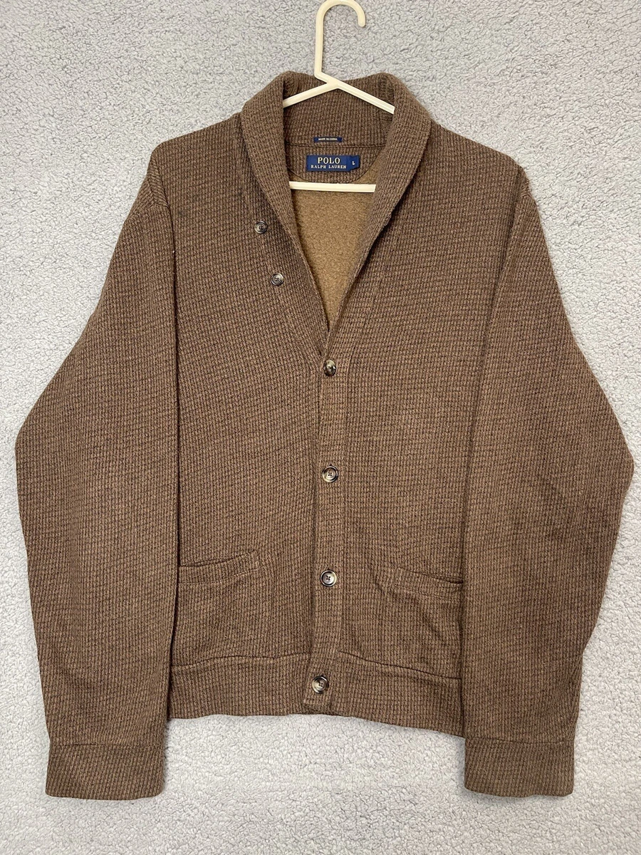 Men's polo shawl collar sales sweater