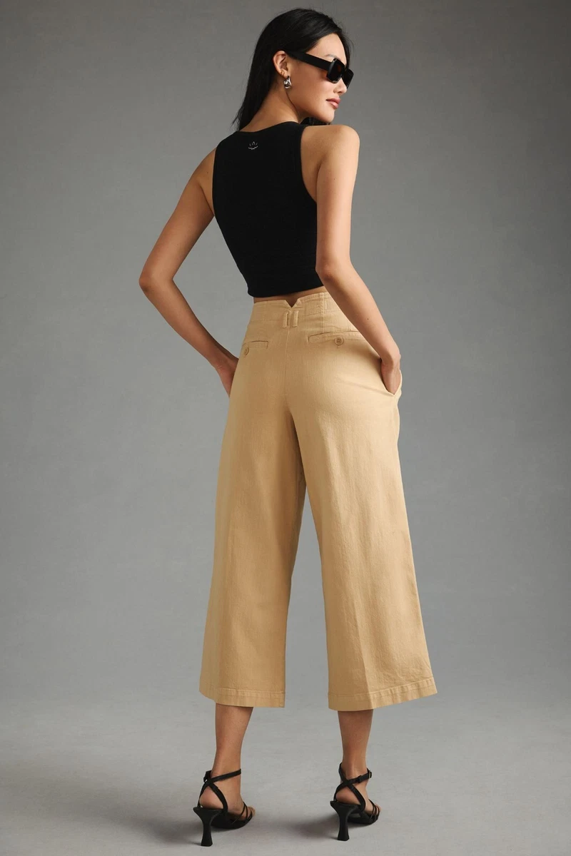 Wide leg shop cropped chino pants