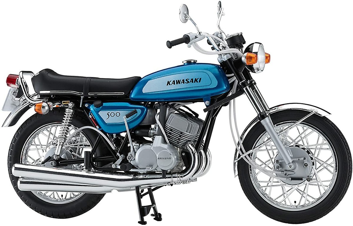 Hasegawa 1/12 Kawasaki 500-SS / MACH III H1A 1971 Plastic Hasegawa 1/12 Kawasaki 500-SS / MACH III H1A 1971 Plastic